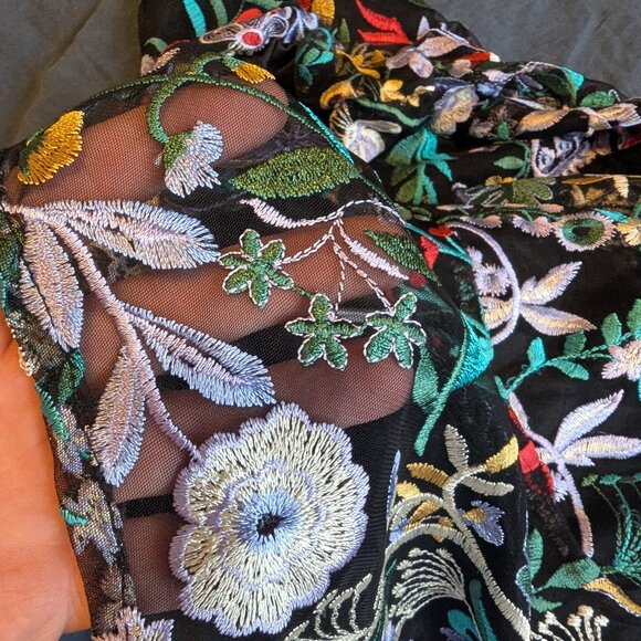 Sam Edelman embroidered floral dress, size 2, EUC - Picture 8 of 12